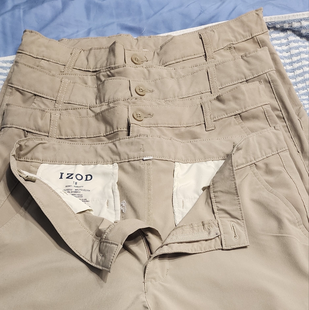 Izod Classic Beige Trousers / 4 Pair